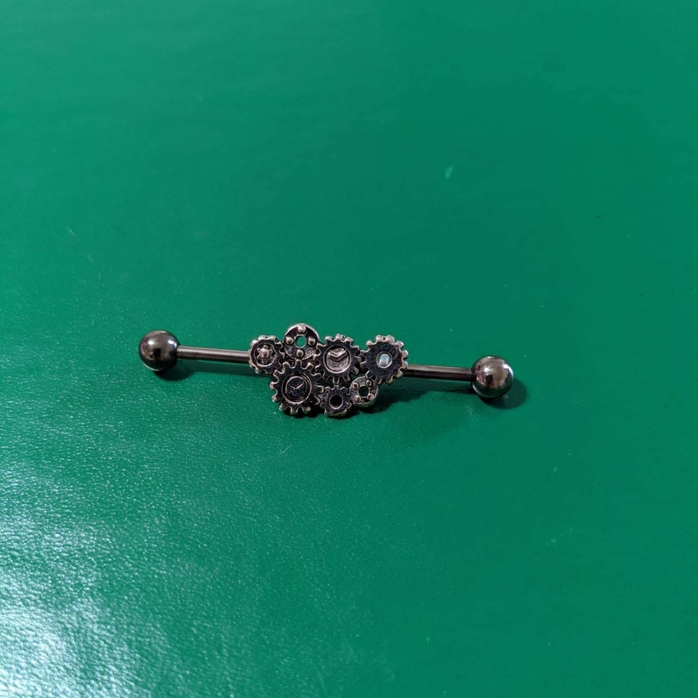 Gears Barbell Earring
